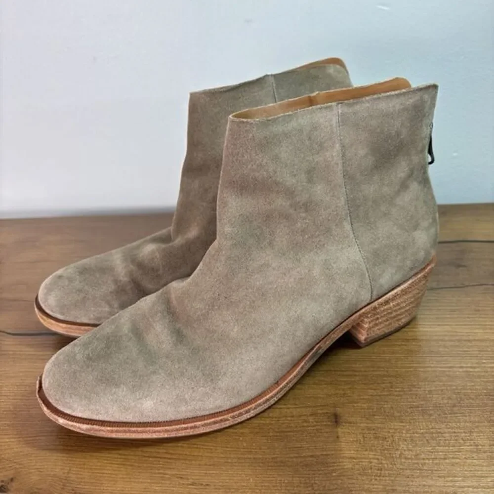 Kork-Ease Kecia Ankle Booties Womens Size 7M Brown Cordova Suede Casual Zip